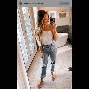 American Eagle Tie Dye One Shoulder Tank